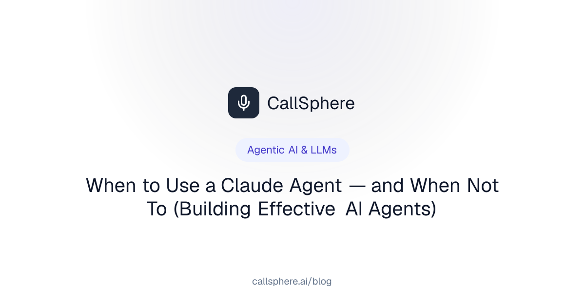 When to Use a Claude Agent — and When Not To (Building Effective AI ...