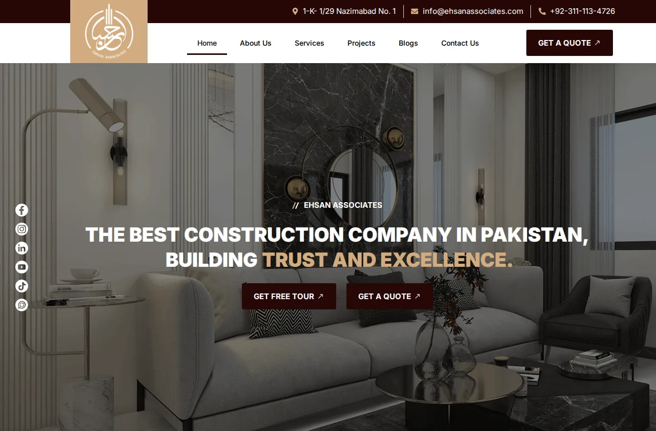 Ehsan Associates public website preview
