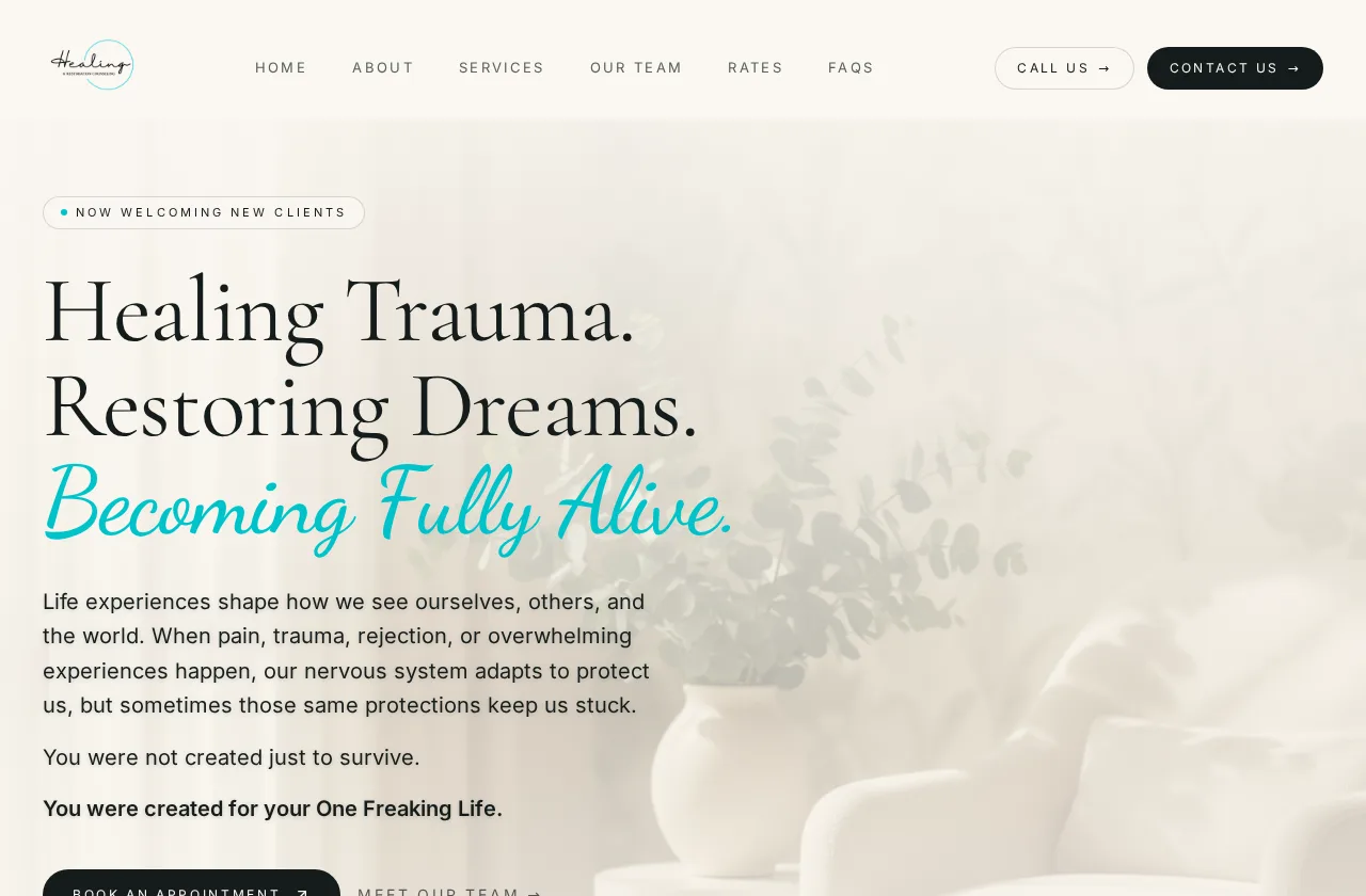 Healing & Restoration Counseling public website preview